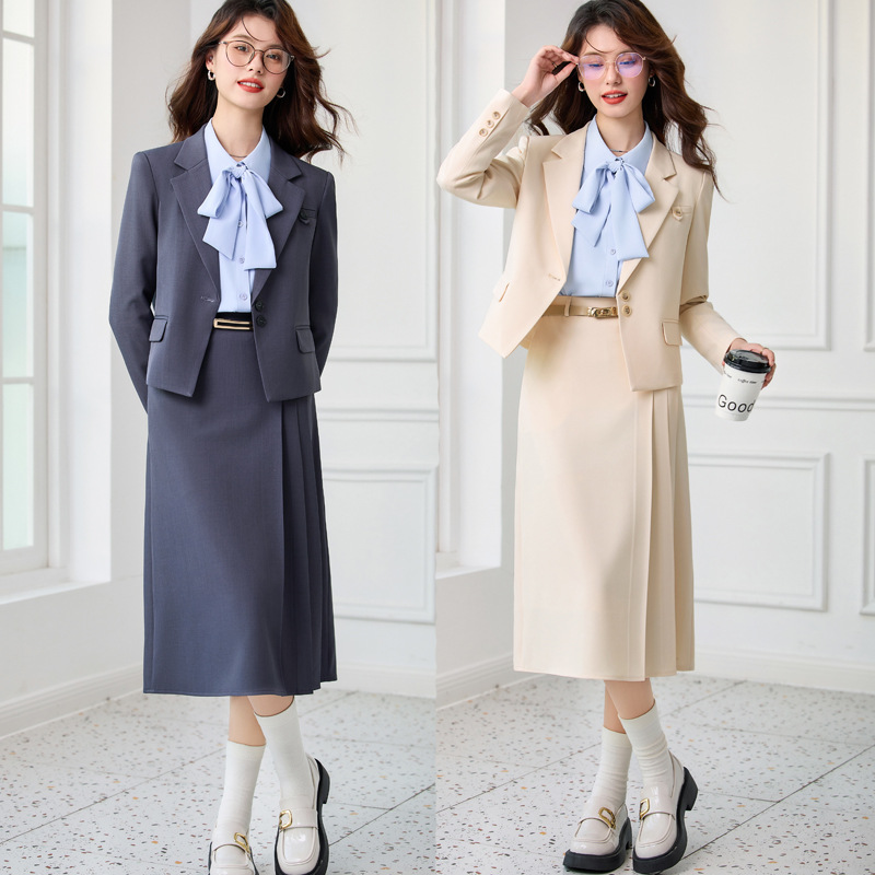 Women'S Formal Wear Petite - Conjunto de terno feminino cinza para