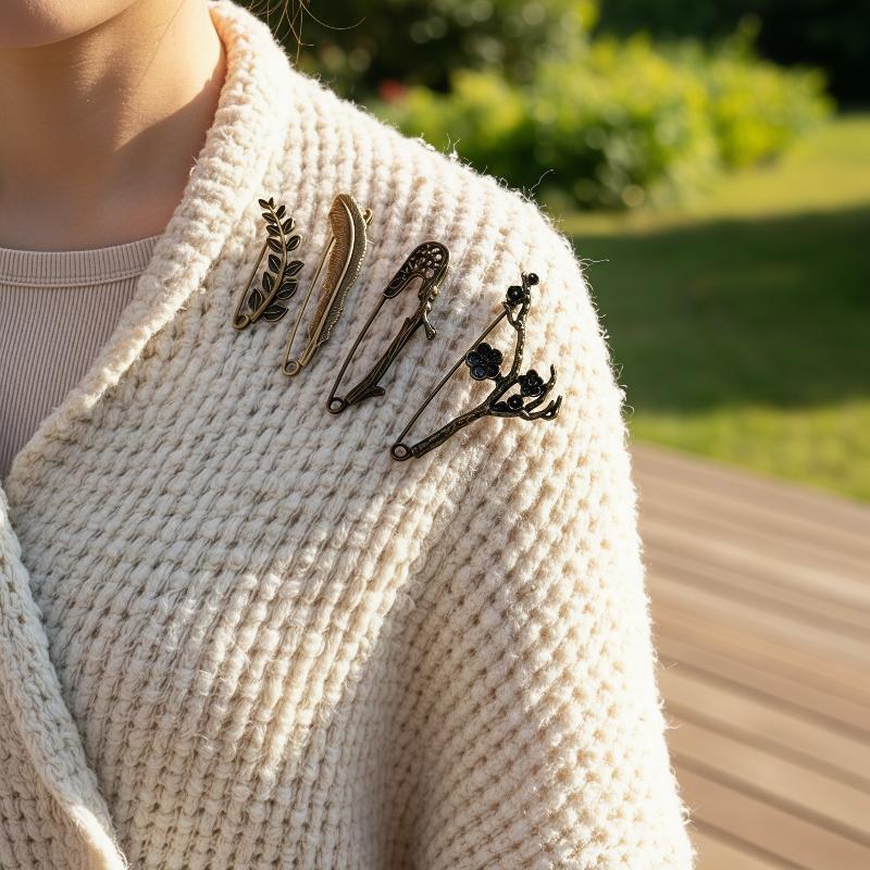 Broche Retrô Durável de Liga,  - Women'S Formal Wear Cardigan avaliação e preço