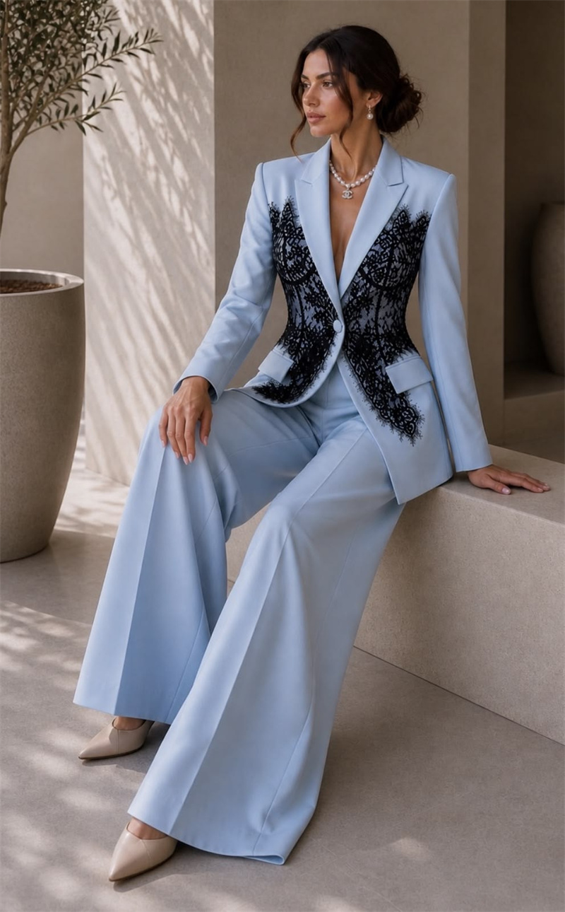 Conjunto de Ternos Femininos A - Women'S Formal Wear For A Wedding avaliação e preço