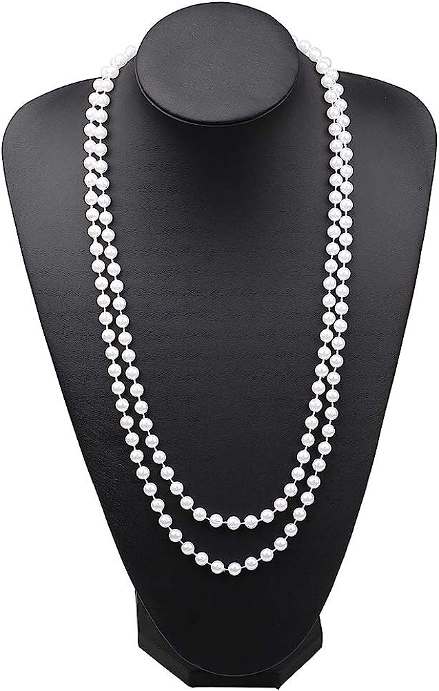 PESENAR 1920s Moda Flapper Tia - Pearl Necklace Set avaliação e preço