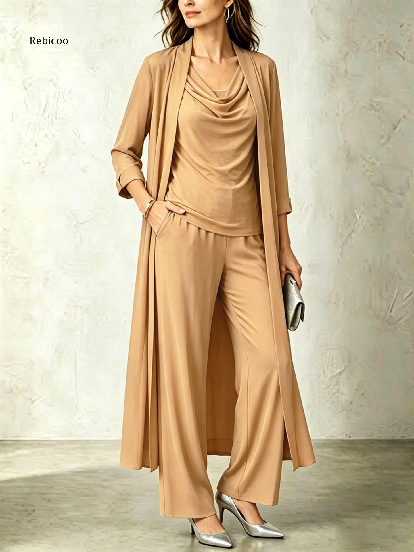 Conjunto de três peças para mu - Women'S Formal Wear Cardigan avaliação e preço